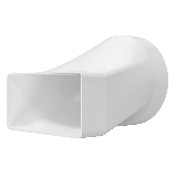 511СП10КП, Соединитель эксцентриковый плоского воздуховода с круглым пластик, 55х110/D100