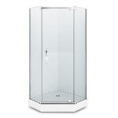 ALEX BAITLER Душевое ограждение без поддона AB215-100 100*100*200 (пятиугольное, прозрач.стекло 8мм)