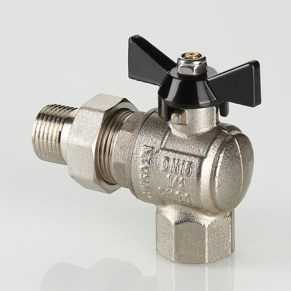 VT.328 Кран шар. с америк.угловой PERFECT, рукоятка бабочка 1/2