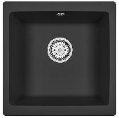 Мойка кухонная подстольная кварц GR-4451 ТУРМАЛИН Granula (мет. сифон, комплект креплений), GRANULA