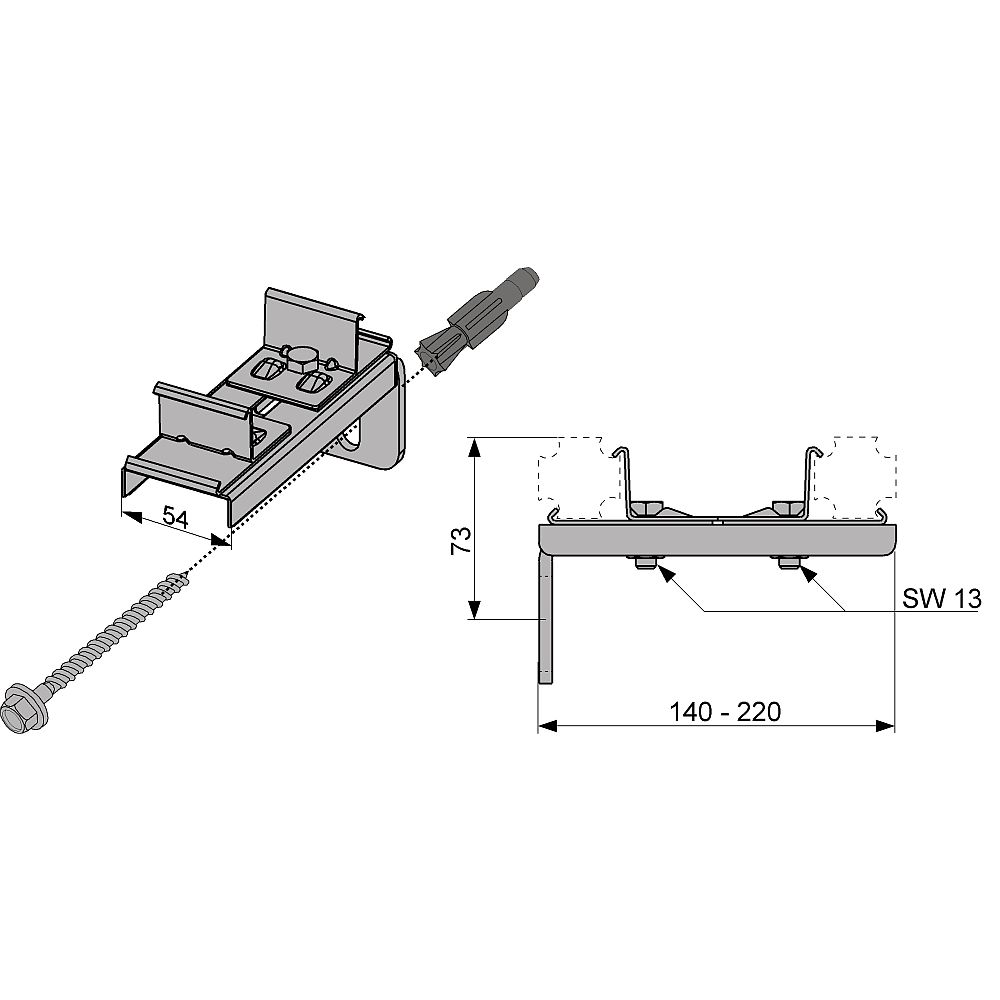 Крепление двойное TECE (9030011)