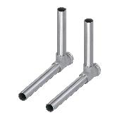 TECE Угловые патрубки с вентилями д/плинтусной развод. 15мм Cu (730010)