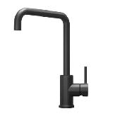 Смеситель для кухни ЧЕРНЫЙ МАТОВЫЙ(гиб.подв.,крепления,переход.подкл.фильтра) KITCHEN SPACE, GRANULA