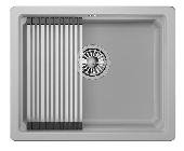 Мойка кухонная подстольная KS-5501U АРКТИК Kitchen Space (ролл-мат,дозатор, мет. сифон), GRANULA