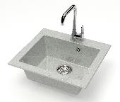 Мойка глян.Гала Z35Q10(светл.сер.) 480x440x160, Granit MARR BERGG