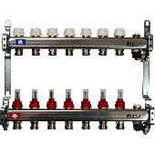 Коллектор из нерж. стали с расх. с клапаном вып. воздуха и слив 8 вых. STOUT SMS-0927-000008