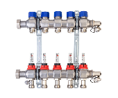 Коллектор для теплых полов Hansa FBH 63 тип 25-С с расходомерами (9 контуров) Арт. 256329