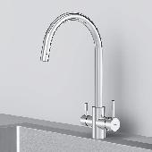 Смеситель для кухни с С-изливом и каналом для питьевой воды 220 мм, ХРОМ F85B07700 X-Joy S АМ.РМ