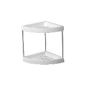 A281-2 Полка угловая ACCOONA 2-х ярусная пластик Цвет: белый (20)