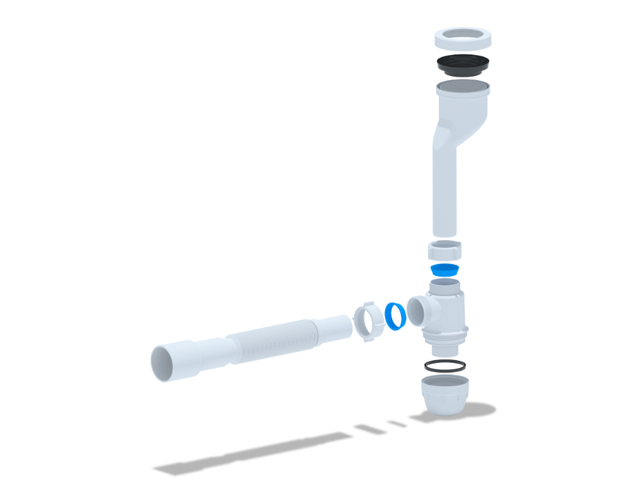 Сифон для писсуара с гофрой 32*40/50 U1016, Ани Пласт