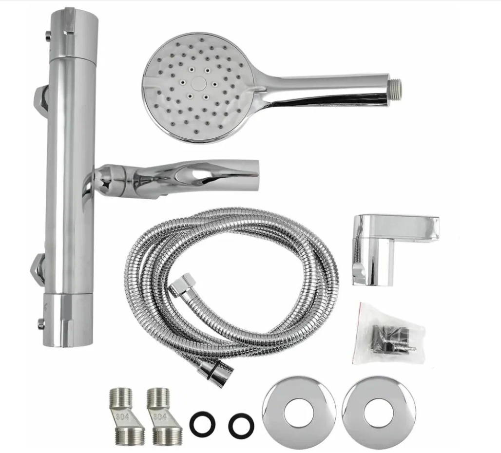 3198 BRIMIX  Смеситель ванна короткий излив с ТЕРМОСТАТОМ корпус ЛАТУНЬ