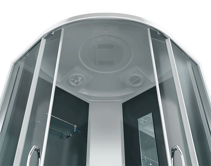 ERLIT Душевая кабина ER3510P-C4-RUS 100*100*215 (без г/м, низ.поддон, тонир.стекло)