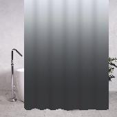 06-02 САНАКС Штора в ванную комнату 180х180см СЕРЫЙ ПЕРЕХОД матовая