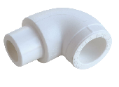 Угольник PPR внутреннее/наружное присоединение 25х90,  белый, РТП