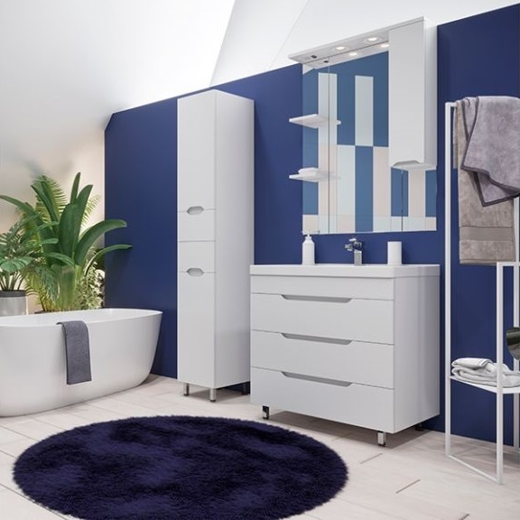 Тумба SOHO 100 Quadro напольная + раковина керамич. DEEP-100, MIRSANT