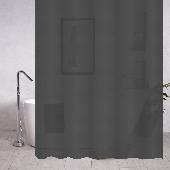 06-12 САНАКС Штора в ванную комнату 180х180см ГРАФИТ матовая рельефная