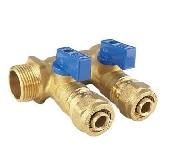 TIM Коллектор с шар.кран. 3/4