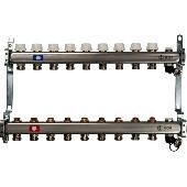 Коллектор из нерж. стали с клапаном вып. воздуха и слив 9 вых. STOUT SMS-0932-000009