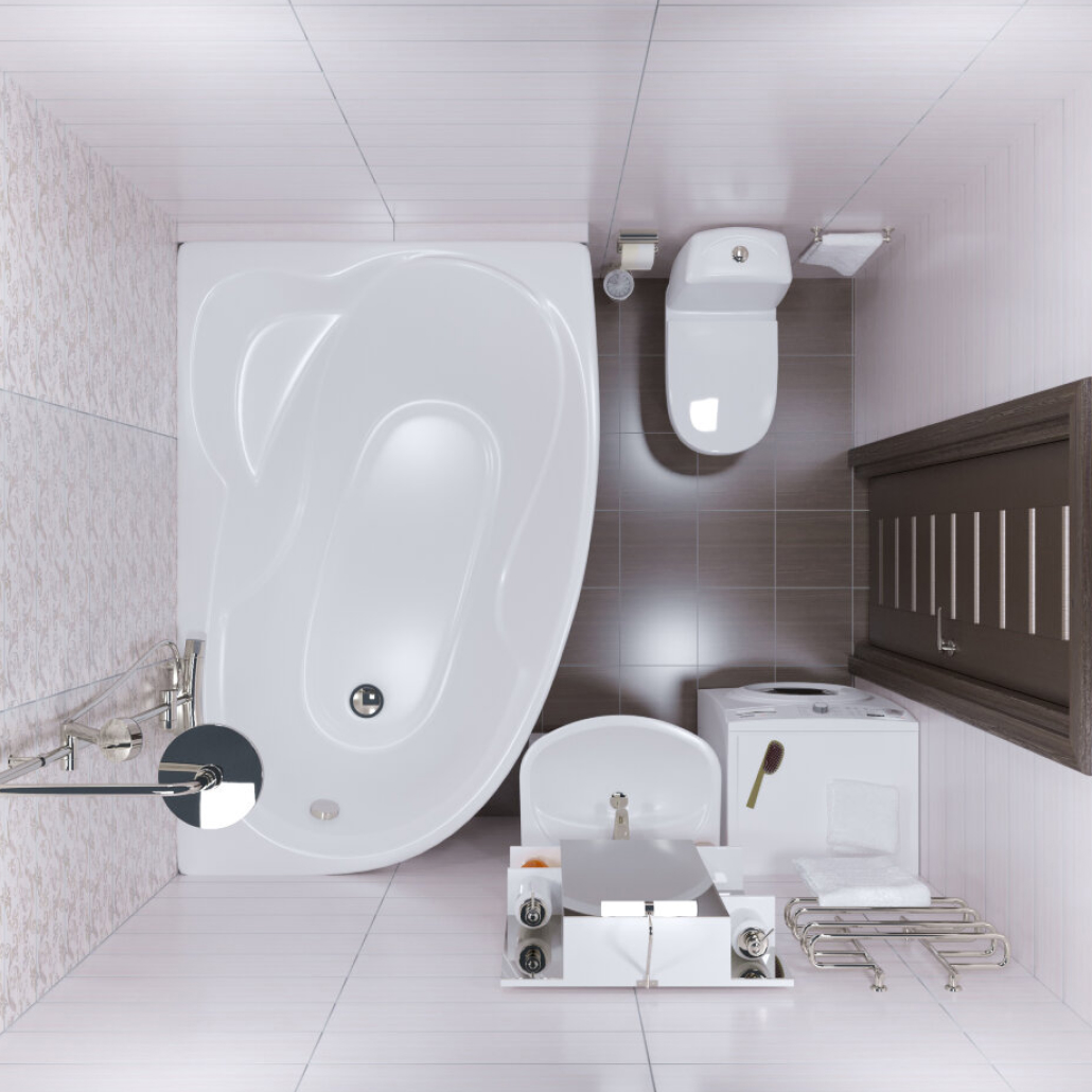 ТРИТОН Ванна Изабель левая 1700х1000х470 на каркасе без панели и сифона