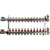 Коллектор из нержавеющей стали в сборе с расходомерами 12  вых. STOUT SMS 0907 000012