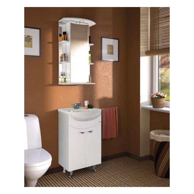 Эльба 60 Зеркало-шкаф правое+свет, VOD-OK