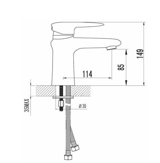 Смес. д/умывальника LEMARK STATUS (LM4406C)