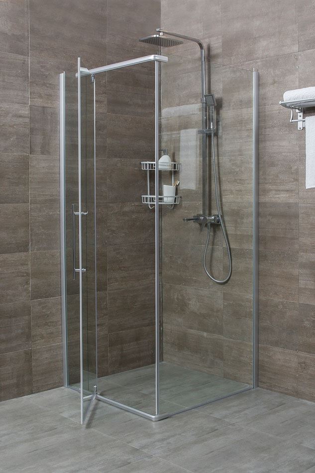 ERLIT Душевое ограждение без поддона ER 10109H- С1(90*90*200, квадрат, прозрачное стекло 6мм),