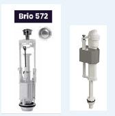 Арматура однорежимная, нижний  подвод 1/2Р BRIO 572/755 труба телескоп SIAMP