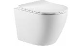 Tornado Verso TR-VO-1832 унитаз подвесной безободковый белый с сиденьем дюропласт микролифт, Triton