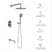 Душевой комплект VENTAS 3R с внутренней частью, ручной, верхний душ, излив, хром сильвер, BERGES