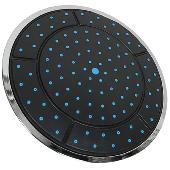 Душ верхний круглый 240мм без подсветки чёрный пластик, арт.0911015092