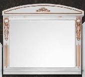 Зеркало Версаль 105см белое, патина золото, VOD-OK