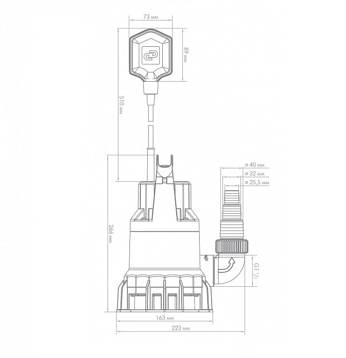 Насос ДЖИЛЕКС ФЕКАЛЬНЫЙ 115/5  5307 произв-ть 6,9 м³/ч, макс. напор 5 м,мощность 195Вт серия 
