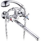 Смеситель для ванны с душем G-lauf QMT7-B722 (1/2; керам. плоский длин.излив)