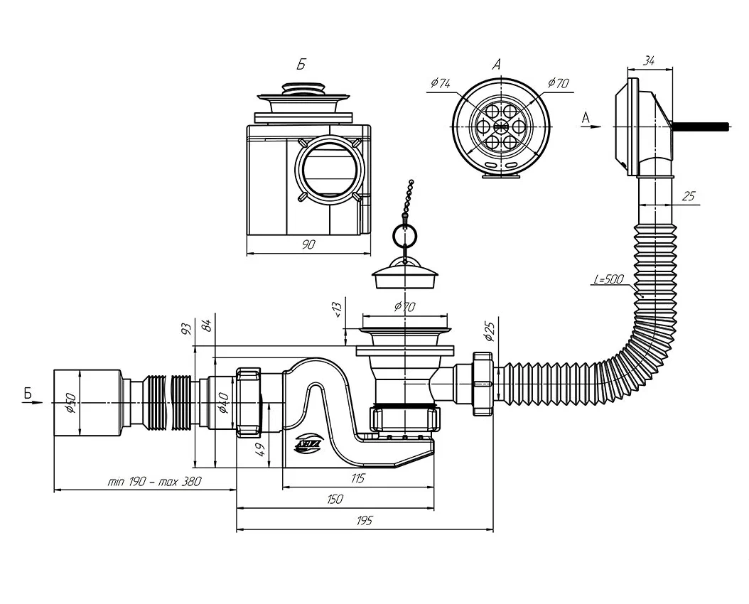 Обвязка на ванну 1 1/2*40 