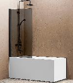 Штора на ванну VSB-11800CGB, 800*1400, черная матовая, стекло тонированное, VINCEA