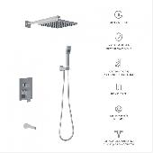 Душевой комплект NARDIS 3S с внутренней частью, ручной, верхний душ, хром сильвер, BERGES