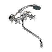 87138 MYFAIR Смеситель ванна м/к с  переключением - щелчок, ручка крест с длинным изливом