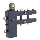 Гидроразделитель с коллектором горизонтальный 5 контуров до 70 кВт  c заглушкой под ТЭНб