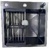 Мойка SUS-304 600*500*220 PVD чёрный (сифон, дозатор, колландер), KN605008, KNOIS