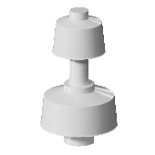Оголовок с ветрозащитой D80/125 БЕЛЫЙ KRATS
