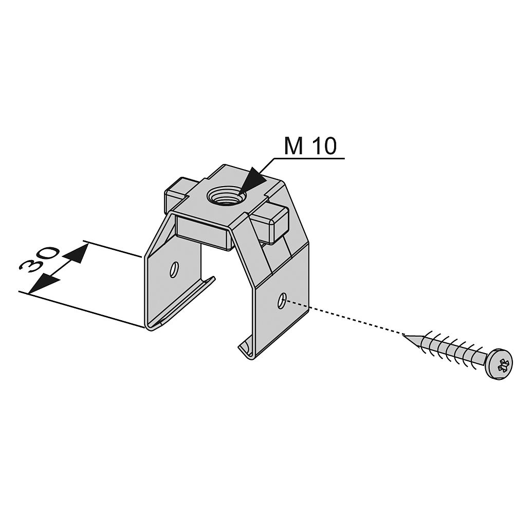 Установочный элемент с резьбой  М 10 TECE (9040001)