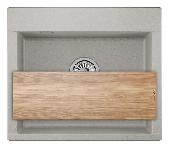 Мойка кухонная ES-5804 БАЗАЛЬТ Estetica (разделочная доска (ясень), мет. сифон) , GRANULA