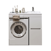 Тумба Cosmetic 100 (ящ,Б/К)+столешница (ящ,пол/держатель)+умывальник Art, Alavann