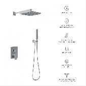 Душевой комплект NARDIS 2S с внутренней частью, ручной, верхний душ, хром сильвер, BERGES