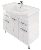 Тумба Сандра 80 напольная белая + умыв. Эльбрус-80 1WH109653, MIRSANT