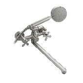 9340 BRIMIX Смеситель ванна длинный излив нерж. САТИН