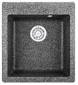 Мойка кухонная кварц GR-4201 ГРАФИТ Granula (мет. сифон), GRANULA