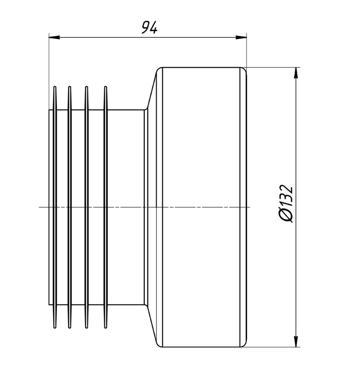 Манжета прямая для унитаза W0210 (60) Ани пласт