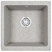 Мойка кухонная подстольная кварц GR-4451 БАЗАЛЬТ Granula (мет. сифон, комплект креплений), GRANULA